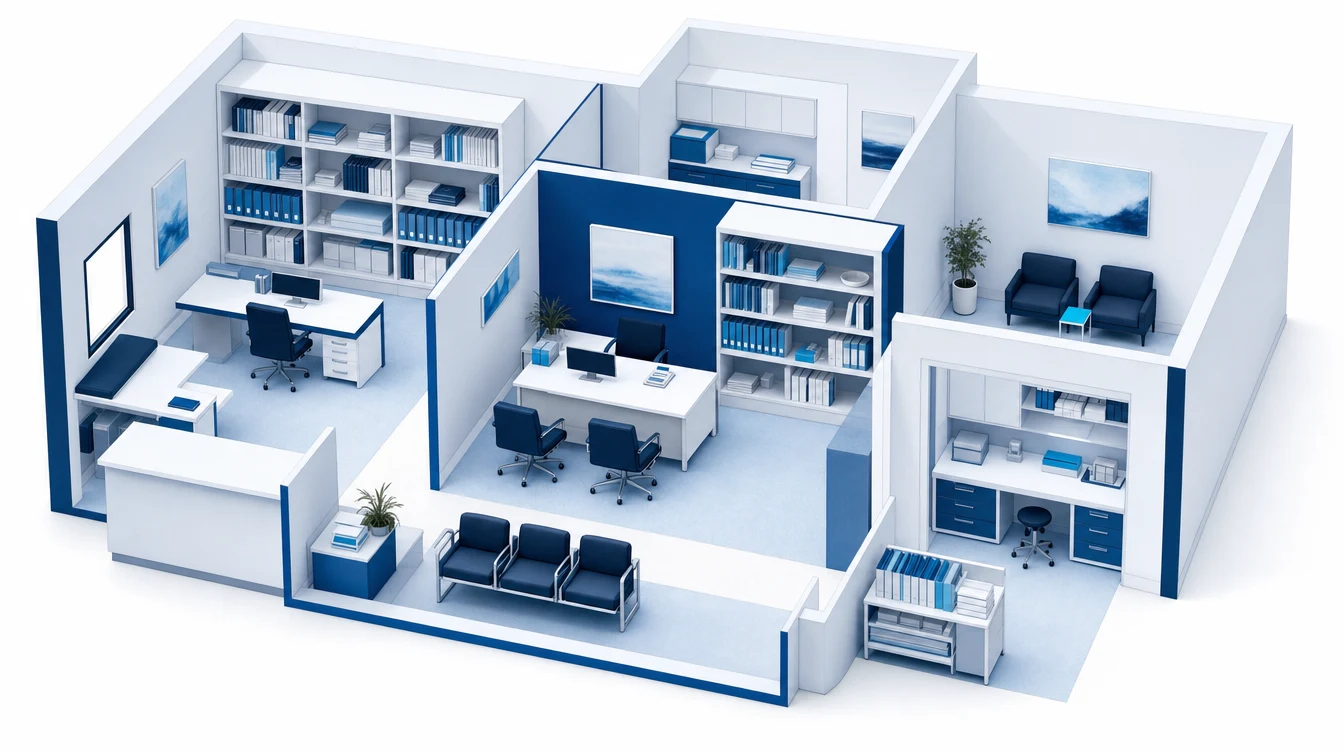 Illustration of coordinated healthcare service workspaces